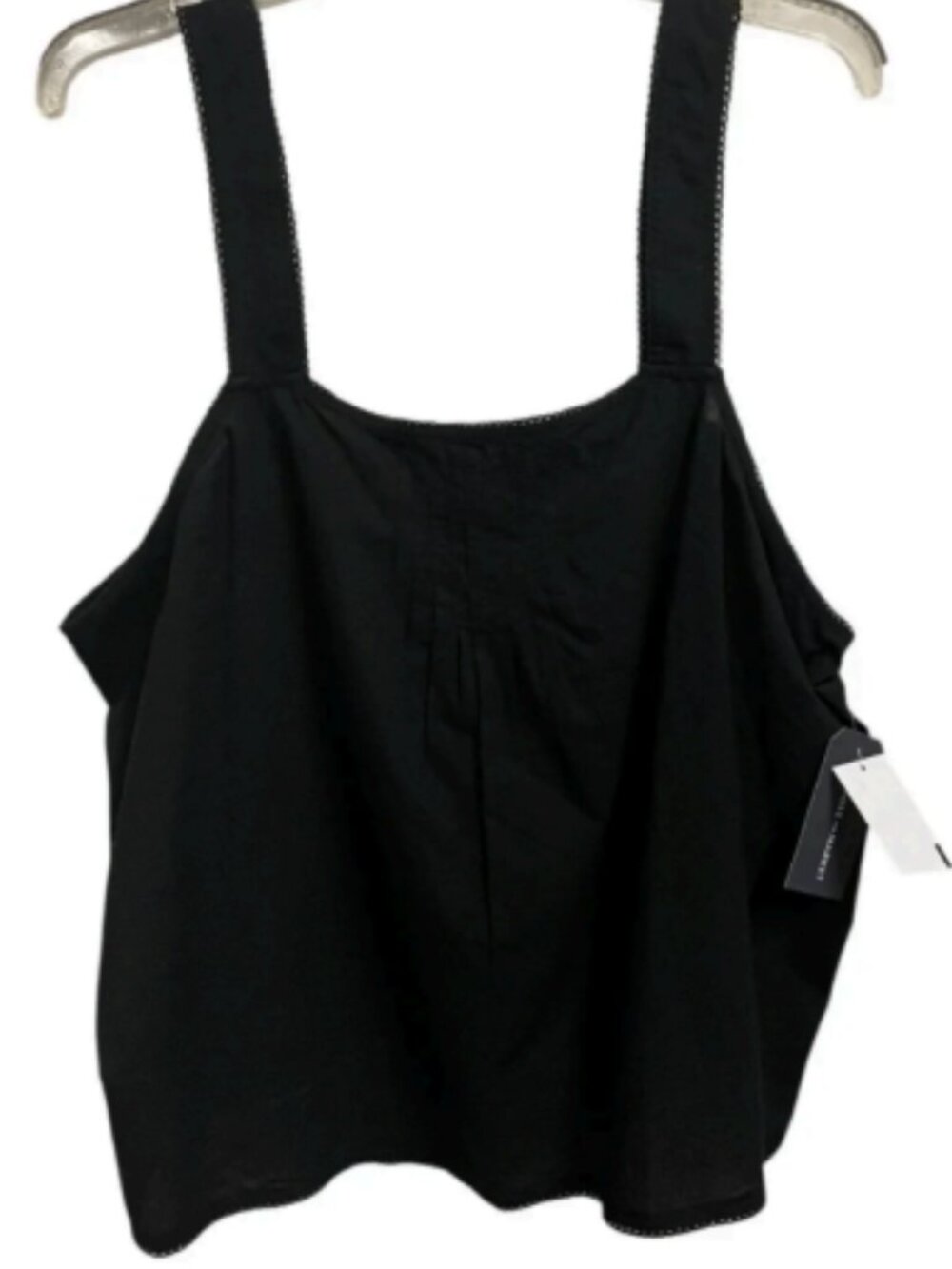 Melrose and Market Black Cotton Sleeveless Peplum Tank Top XL